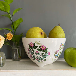 Vintage Portmeirion Fruit Strainer Drainer Colander - Botanic Garden Pattern circa 1972 - Made in England