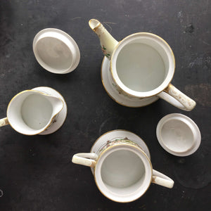 Antique Porcelain Nippon Tea Set - Tea Pot, Creamer & Sugar Jar circa 1911-1921
