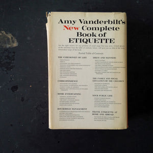 Amy Vanderbilt's New Complete Book of Etiquette - 1967 Edition - Midcentury Guide to Gracious Living