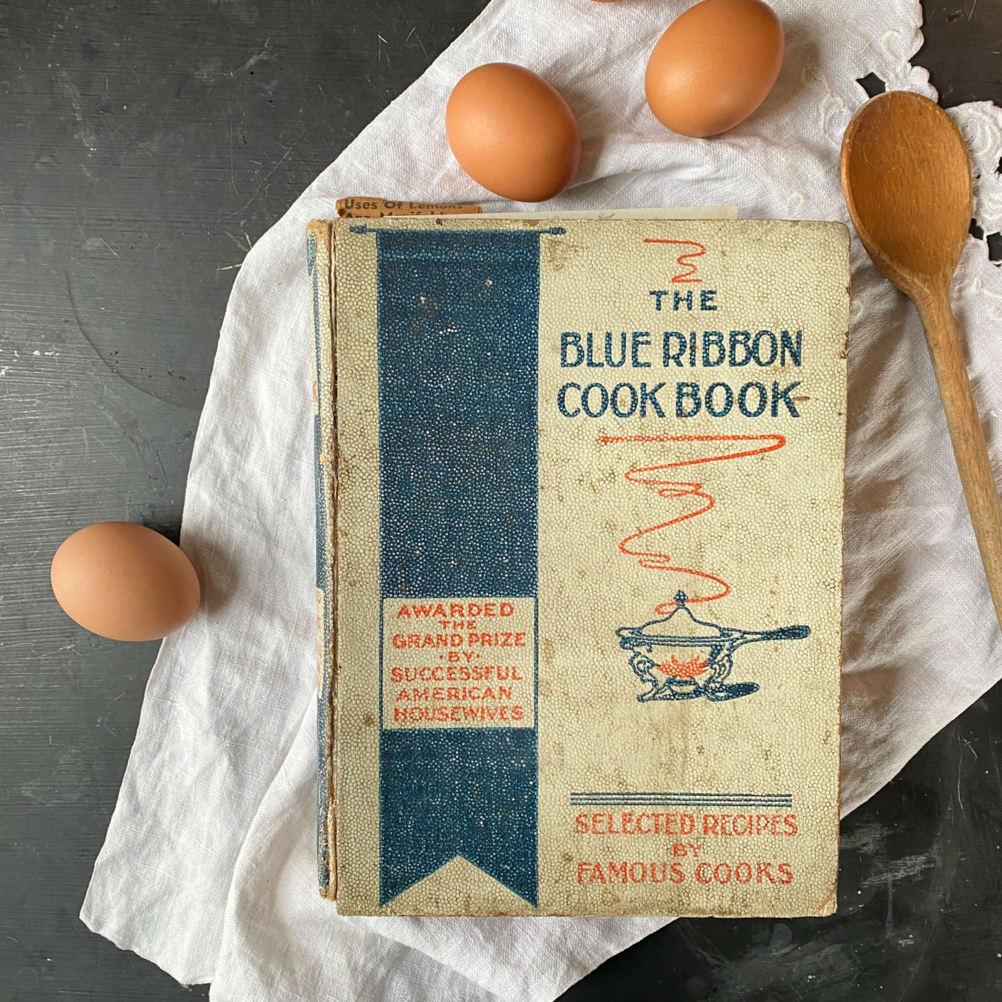 Antique Edwardian Cookbook - The Blue Ribbon Cook Book - Annie R. Greg ...