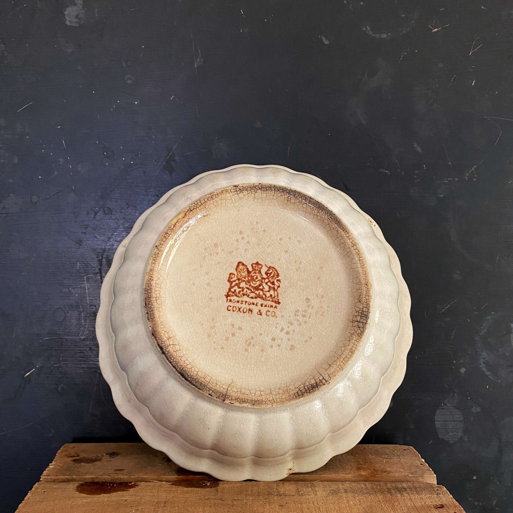 Antique Ironstone Fluted Bowl by Coxon & Co circa 1863-1884