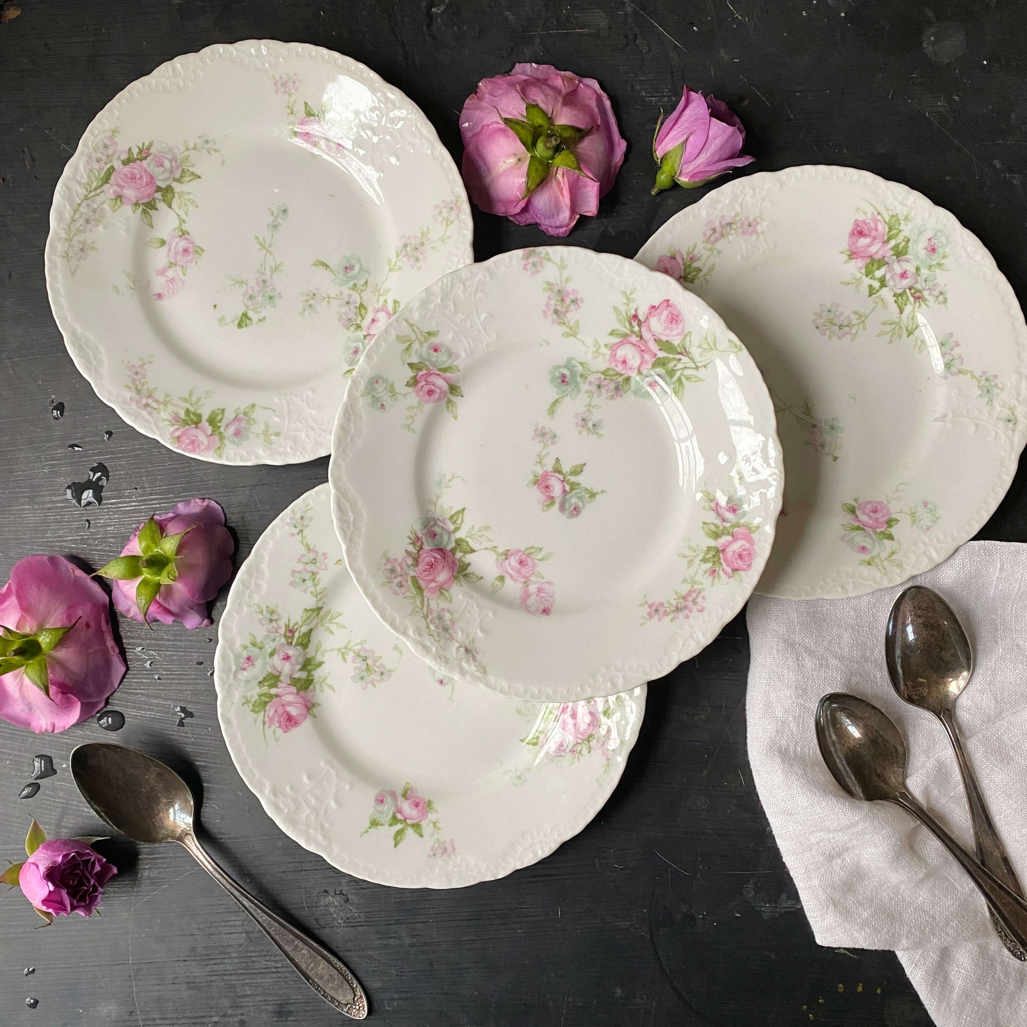 Antique Theodore Haviland Limoges Bread Plates circa 1903 Set of