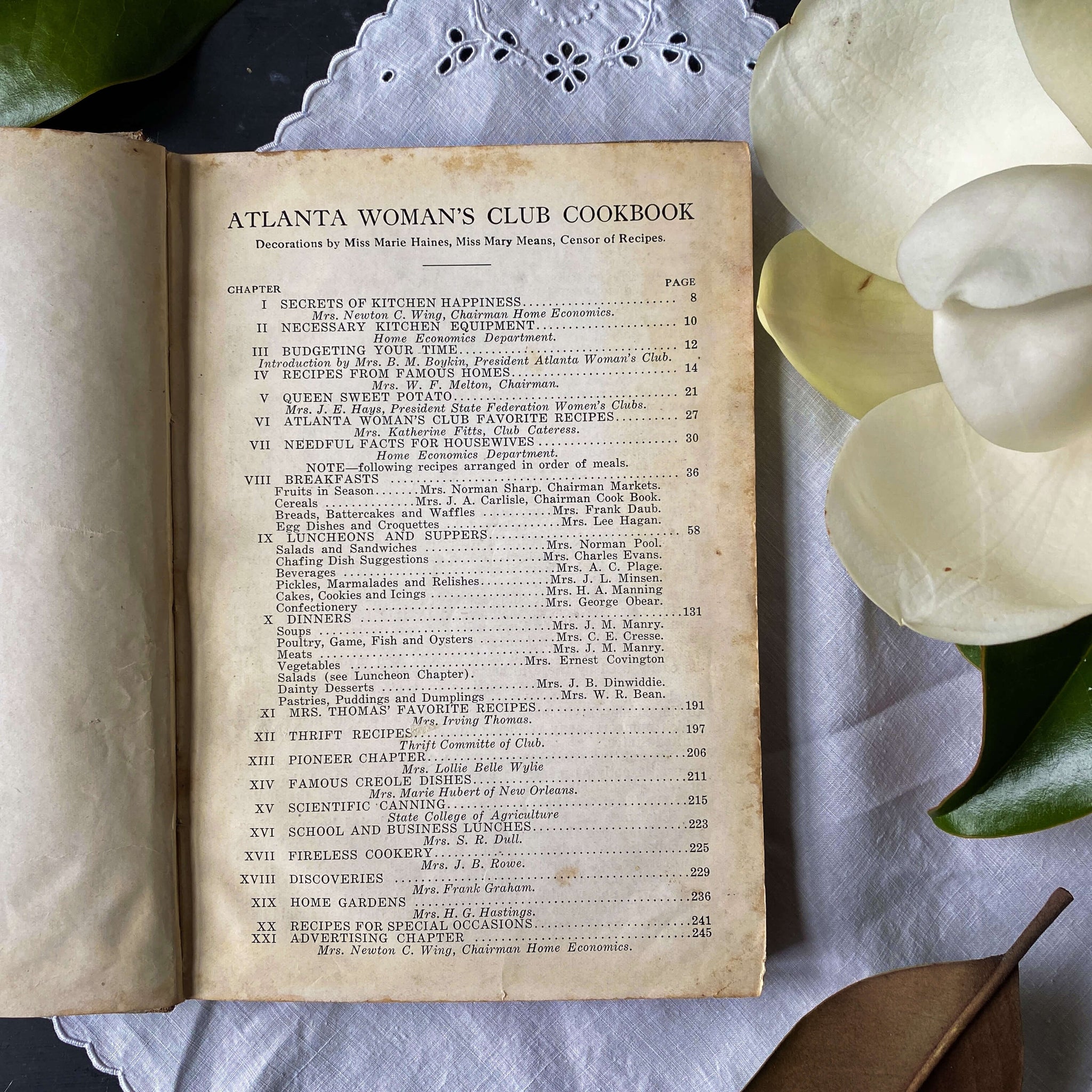 The Atlanta Woman's Club Cook Book circa 1921 - Very Rare