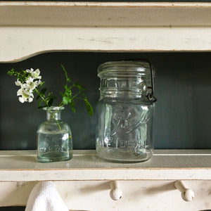 Vintage Ball Ideal Glass Canning Jar circa 1933-1962 - Pint Size Capacity - Bail Wire