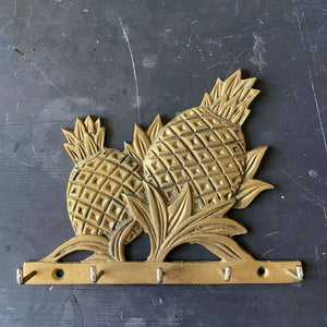 Vintage Brass Pineapple Key Holder - Penco - New Bedford MA