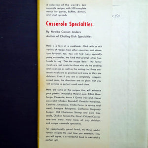 Casserole Specialties - Nedda Casson Anders - 1950s Casserole Cookbook
