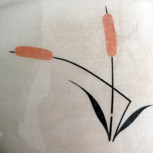 1940's Covered Refrigerator Dish - Cattails Pattern By Universal Pottery - Bowl with Matching Lid