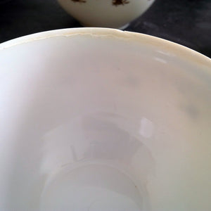 Set of Four Porcelain Chikaramachi Teacups & Saucers - Handpainted Blue & Gold - Circa 1928-1945