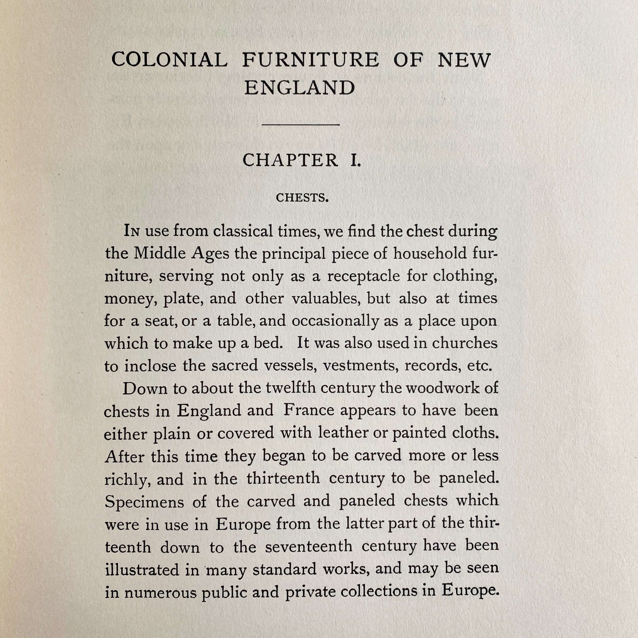 Colonial Furniture of New England by Irving Whitall Lyon circa 1925