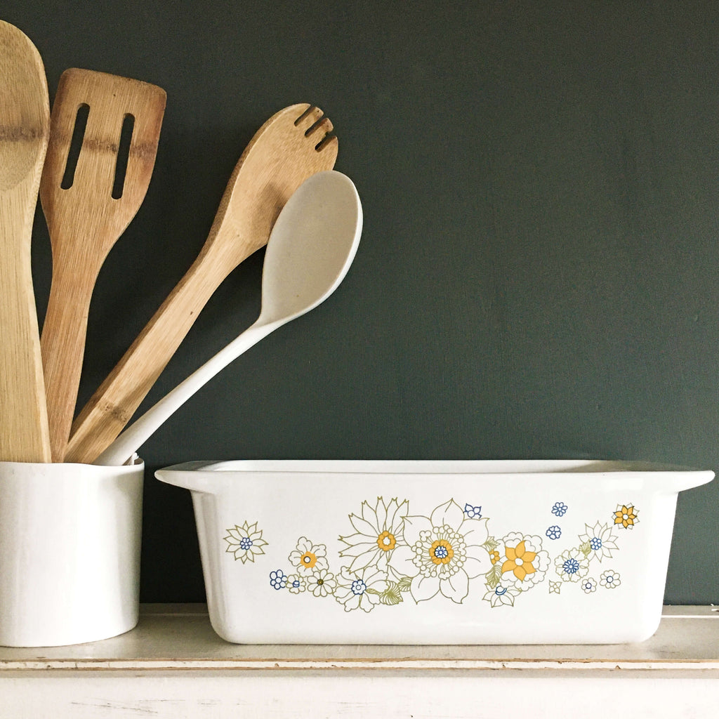 Vintage Corningware Floral Bouquet Loaf Pan - P-315-B - 2 Quart