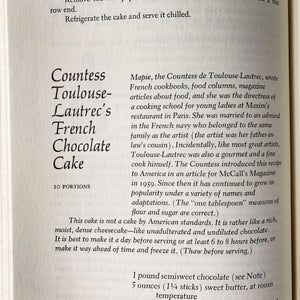 Maida Heatter's Book of Great Chocolate Desserts - 1980 First Edition