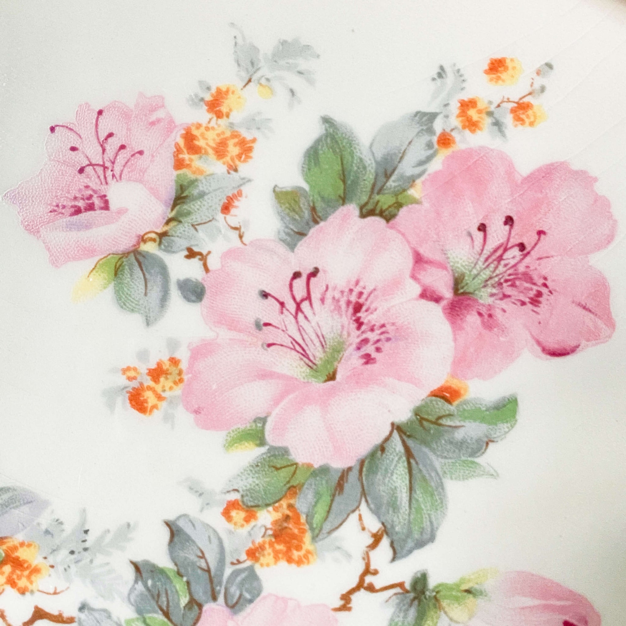 Vintage 1950s Azalea Pattern Platter by Crooksville China Company