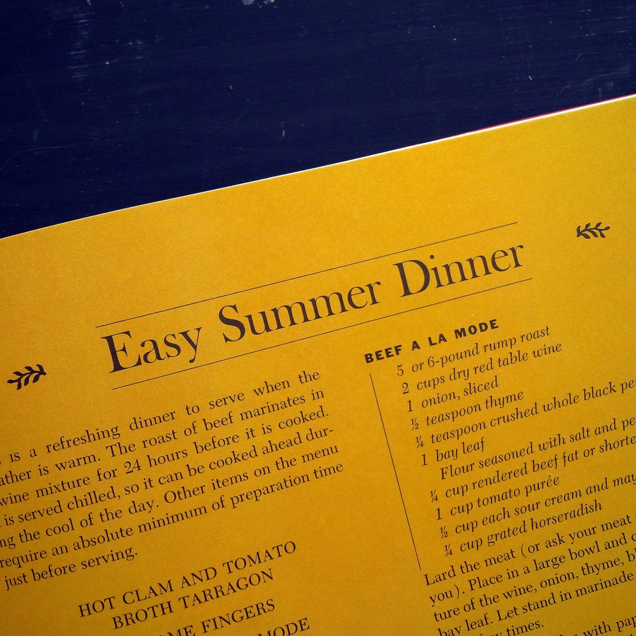 The Dinner Party Cook Book - Sunset Magazine - 1960's Holiday, Party and Theme Menu Cookbook