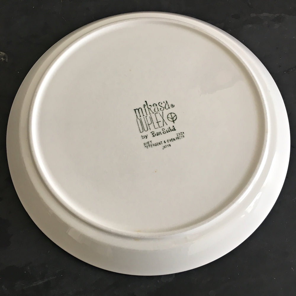 Vintage Mikasa Duplex Dinner Plate - Duet by Ben Seibel - 1970s Yellow Dinnerware