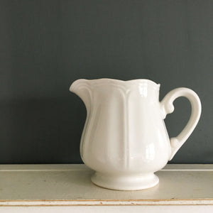 1960's Federalist Ironstone Creamer in Classic White - Made in Japan for Sears
