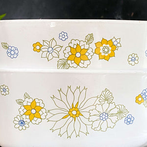 Vintage Corningware Floral Bouquet Casserole Set - 1 and 1/2 qt Set of Two