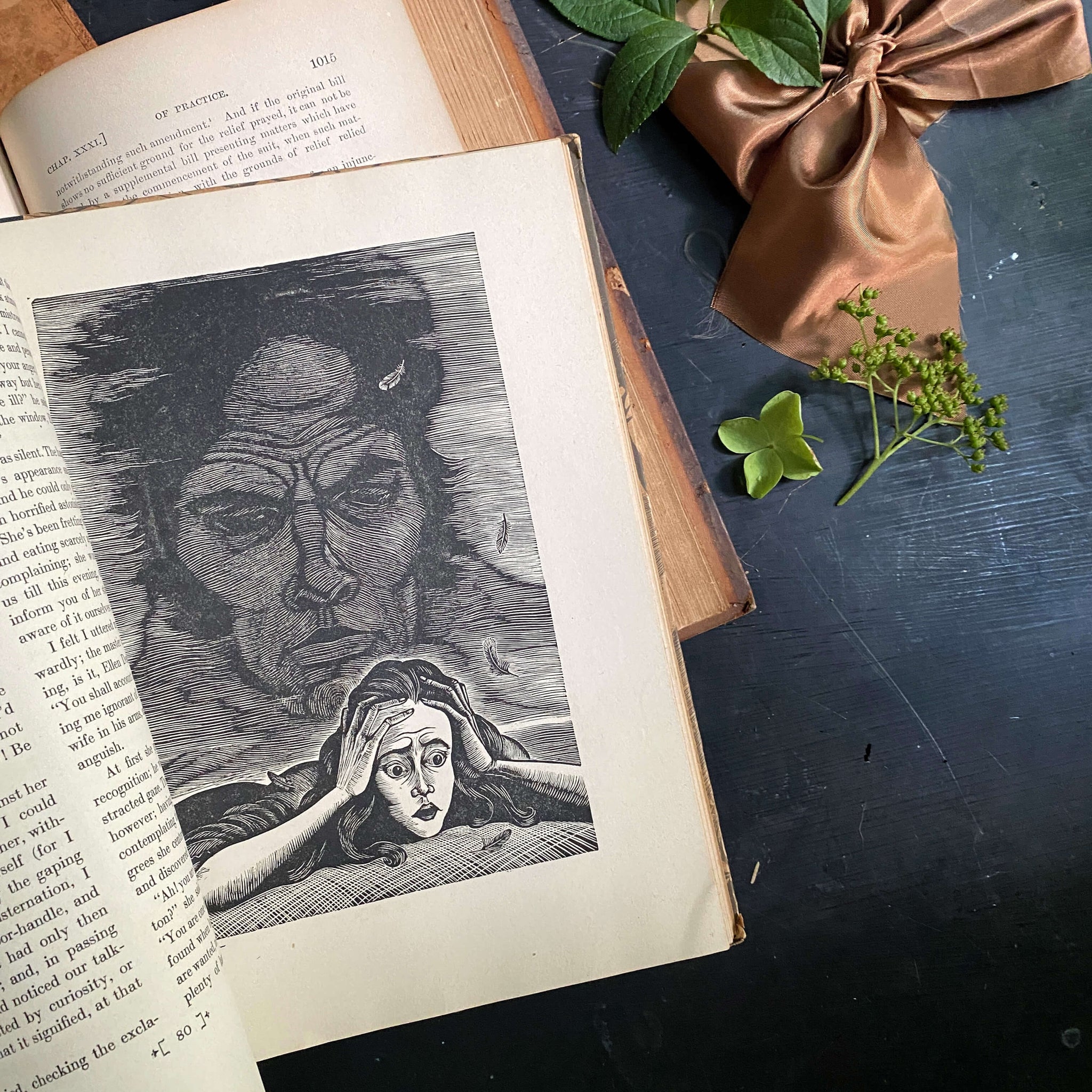 Wuthering Heights - Emily Bronte - 1943 Edition with Wood Block Engravings by Fritz Eichenberg