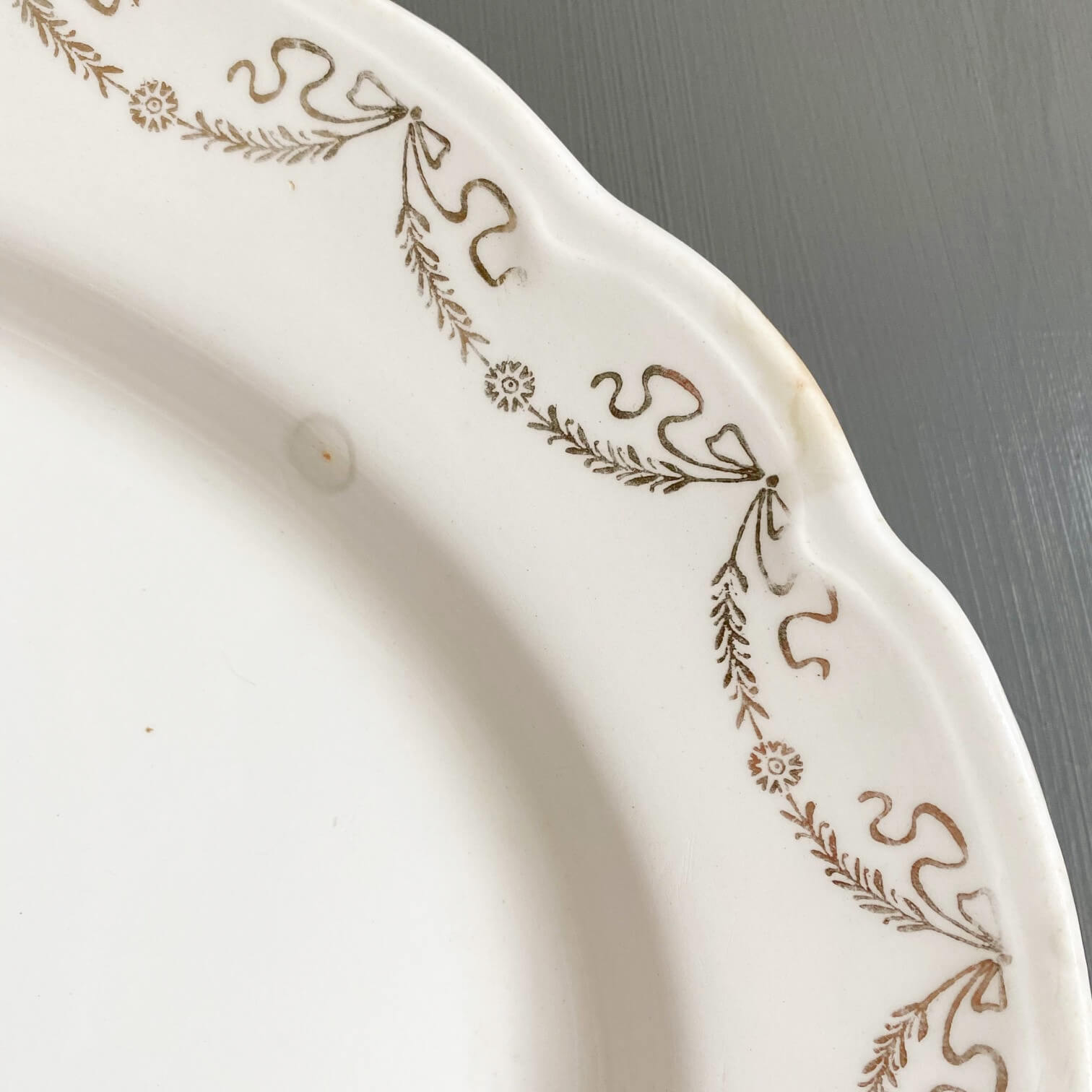Antique Knowles Taylor Knowles Platter - Semi Vitreous Porcelain circa 1875-1885