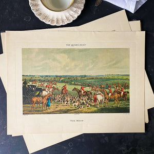 Vintage Henry Thomas Alken Fox Hunting Print circa 1960