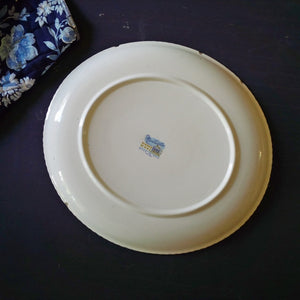 Rare Monticello Dinnerware Platter - Blue Laurel Wreath - 1940s Steubenville Pottery for Herman C. Kupper