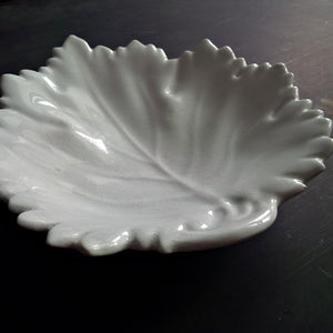 Antique Knowles, Taylor and Knowles Ironstone Dish - Cabbage Leaf Shape circa 1870-1881