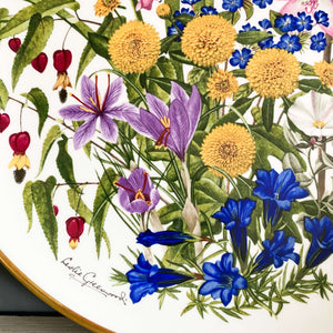 Royal Horticultural Society Flower of the Year Plate - October - Illustrated by Leslie Greenwood