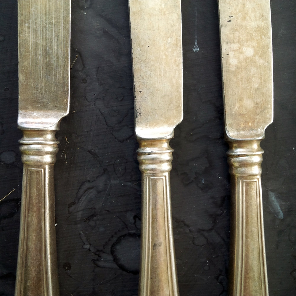 Early 1900's Luncheon Knives by 1847 Rogers Bros - Cromwell Pattern - Monogrammed Set of Six