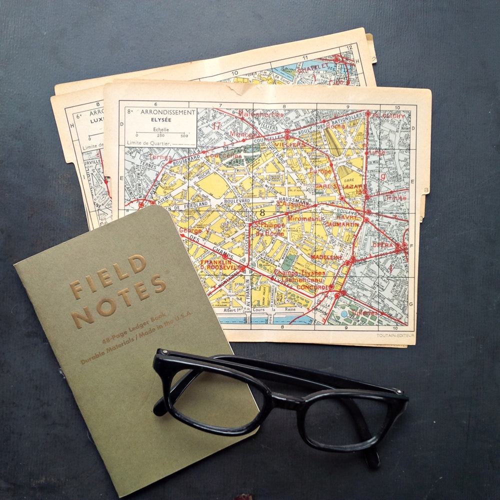Antique Street Maps of Paris with Metro Stops - Toutain Editeur - Four Available