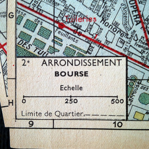 Antique Street Maps of Paris with Metro Stops - Toutain Editeur - Four Available