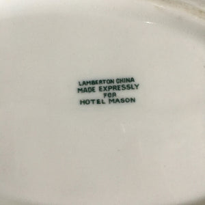 1920's Hotelware -  Rare Side Dish Plate from Hotel Mason, St. Petersburg, Florida