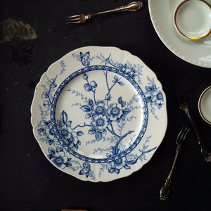 Antique Alfred Meakin Medway Decor All Blue Dinner Plate circa 1897