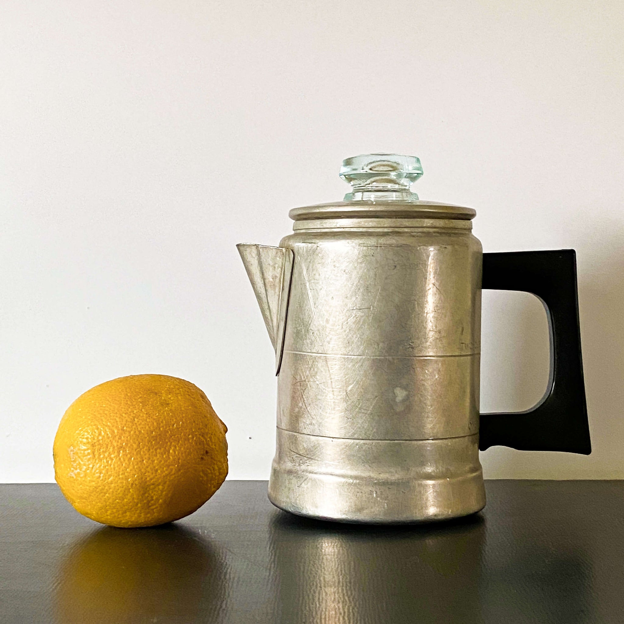 Vintage Mini Comet Aluminum Coffee Pot - 2 Cup Size