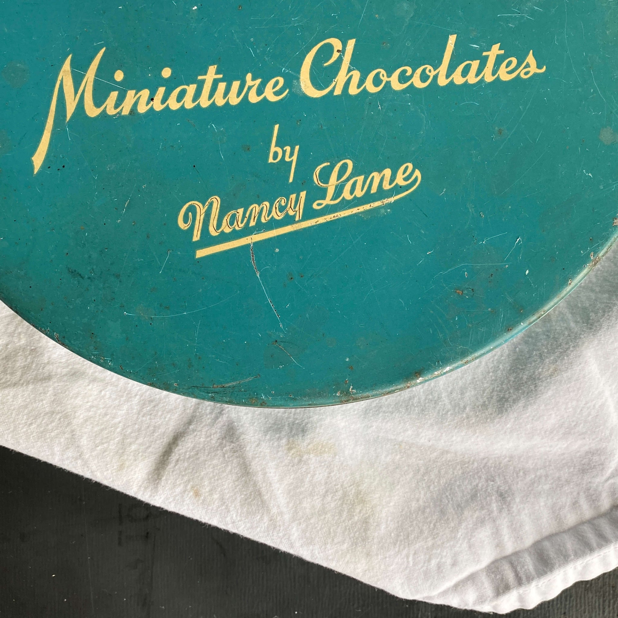 Rare 1930s Chocolate Tin - Nancy Lane Chocolates Brooklyn New York