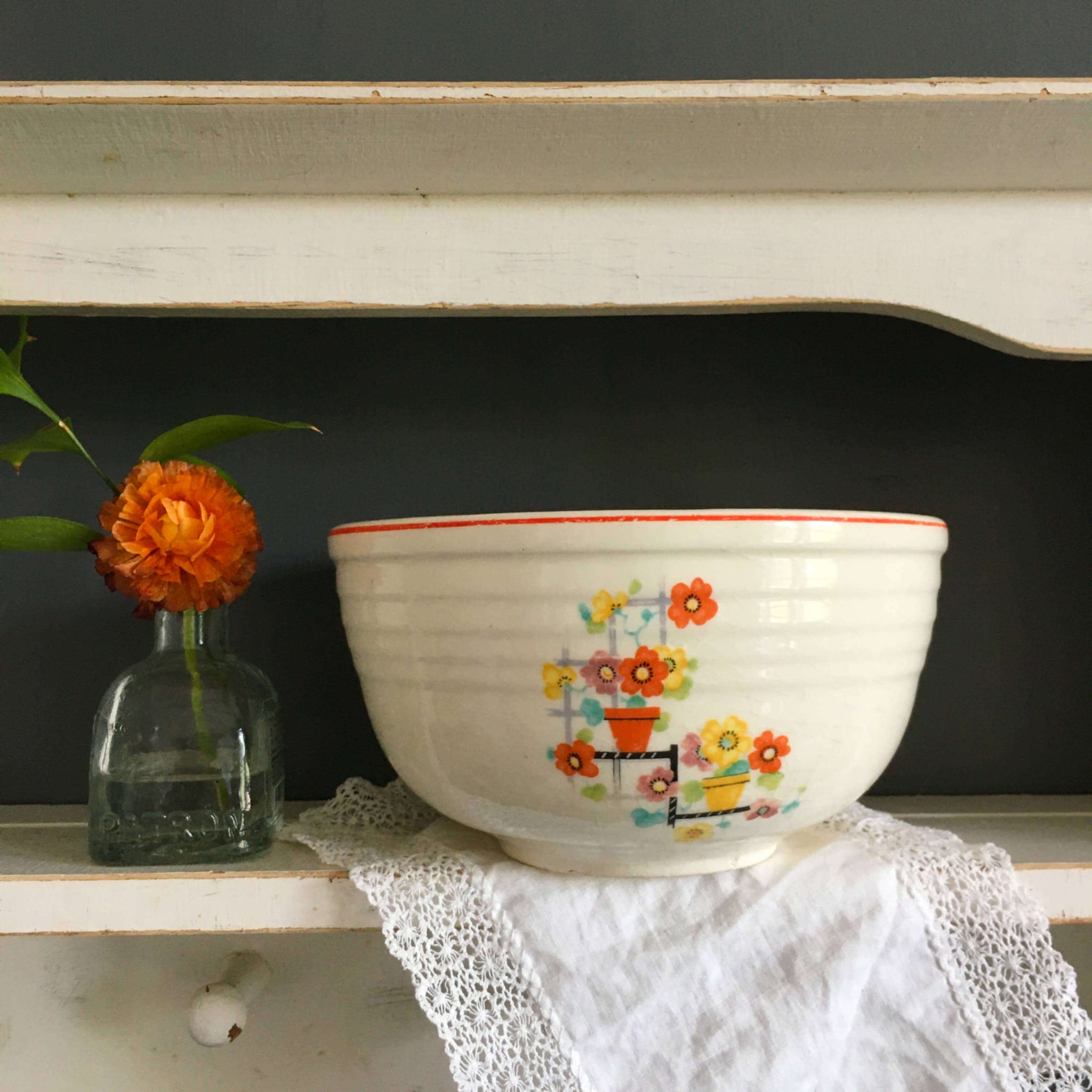 Edwin Knowles Chef Pattern Edwin Knowles Penthouse Pattern Bake Oven Bowl - Rare 1930's Art Deco ...