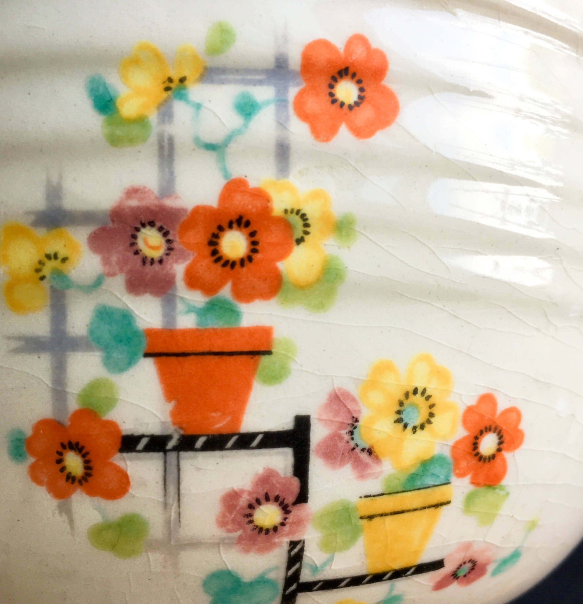 Edwin Knowles Chef Pattern Edwin Knowles Penthouse Pattern Bake Oven Bowl - Rare 1930's Art Deco ...