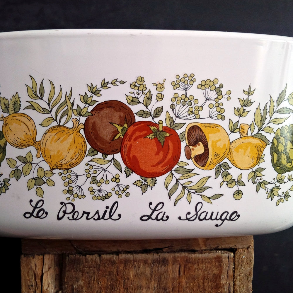 Vintage Corning Ware Spice of Life Covered Dish - 1 and 1/2 Quart Capacity Le Persil La Sauge {Reserved for Cynthia}