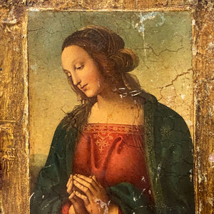 Vintage Florentine Icon - Madonna by Pietro Perugino - 5x7