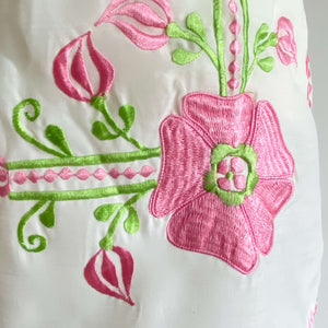 Vintage Semi-Sheer Embroidered Junior Party Apron - Size Extra Small