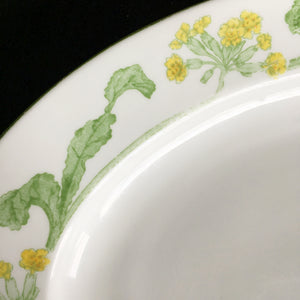 Royal Gustafsberg Porcelain Platter J.H.V. 1232 - Yellow Flowers and Green Leaves - 17" Inch Bone China Made in Sweden