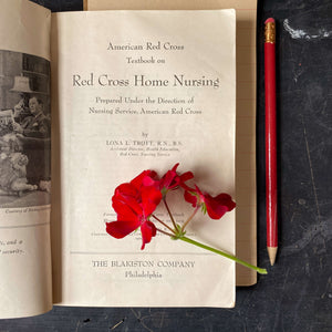 Vintage WWII American Red Cross Home Nursing Course Book