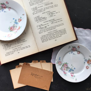 Two Vintage Germany Roman V Bread and Butter Plates - Bavaria Rose Pattern - Made in Germany
