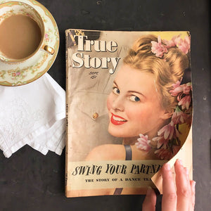 Vintage 1940s Magazine - True Story - September 1945 Issue - WWII Pop Culture Americana