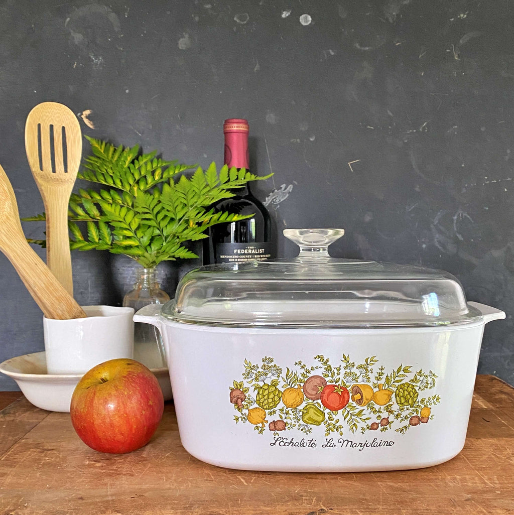 Vintage Corning Ware Spice of Life 5 Quart Casserole Dutch Oven - L'Echalote La Marjolaine