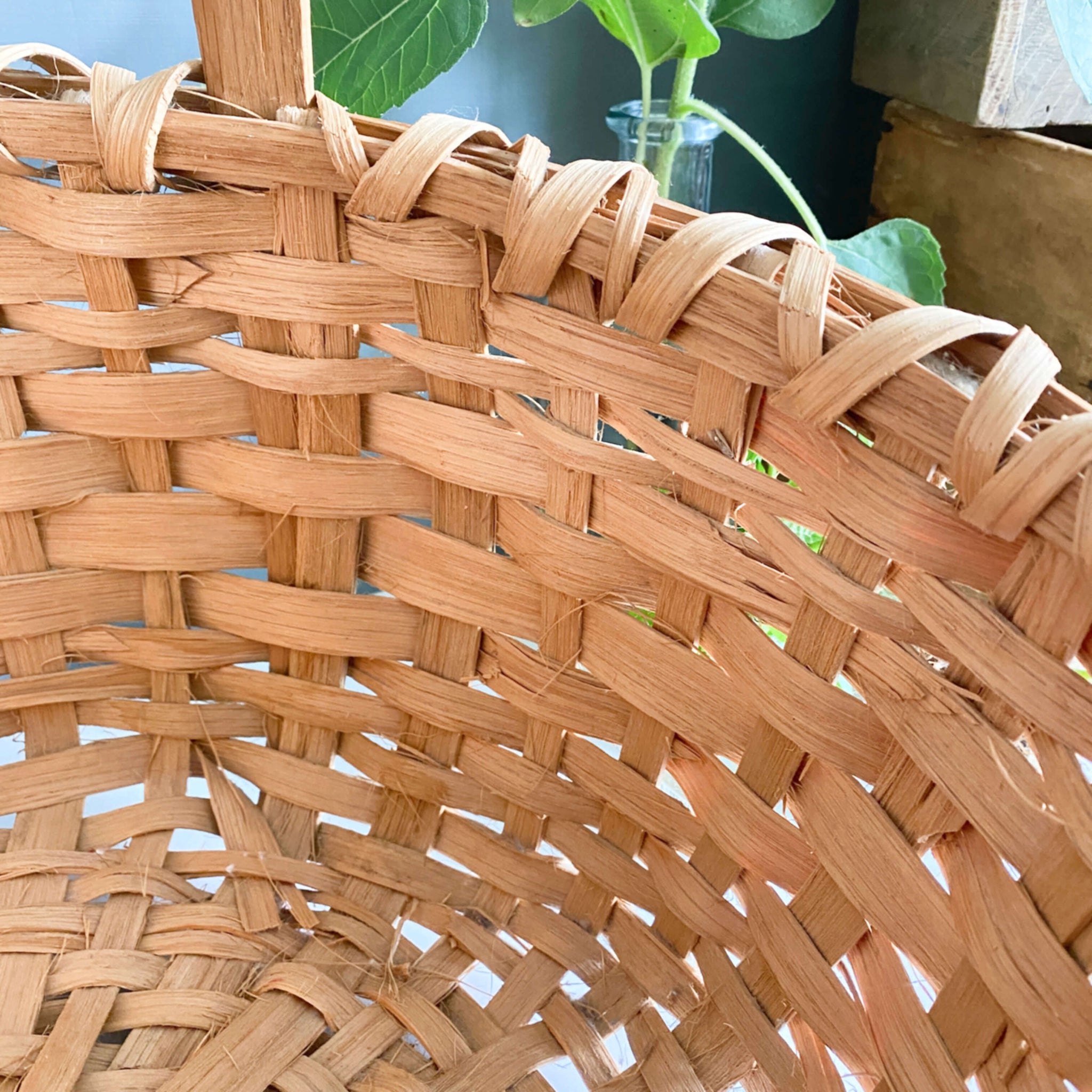Handmade Split-Oak Gathering Basket 18x14