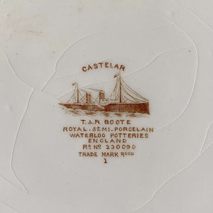 Rare Antique T & R Boote Castelar Dinner Plates - Set of Four circa 1890-1906