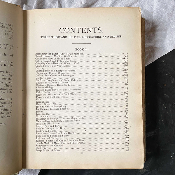 Antique Edwardian Cookbook - The Blue Ribbon Cook Book - Annie R. Greg ...