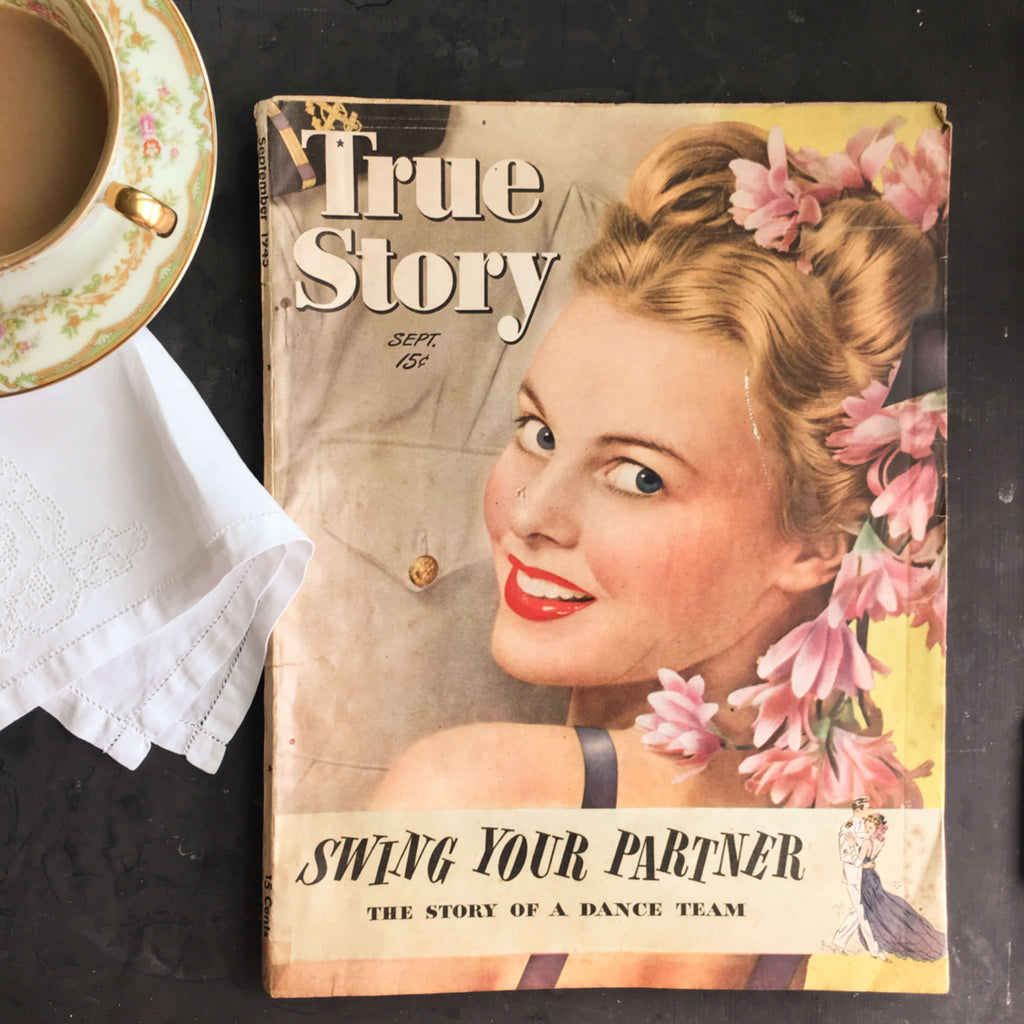 Vintage 1940s Magazine - True Story - September 1945 Issue - WWII Pop Culture Americana