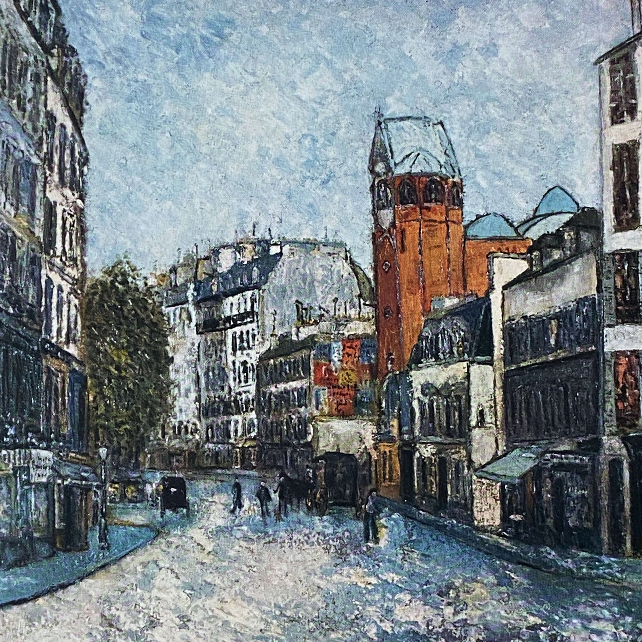 Rue des Abbesses - Maurice Utrillo Vintage Art Print circa 1953