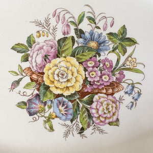 Vintage 1940s Floral Filigree Platter by Sheffield USA circa 1949