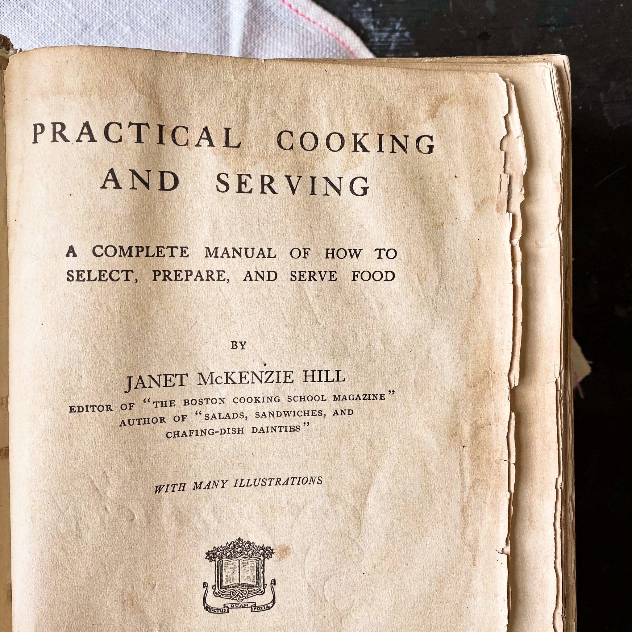 Rare Antique 1920s Cookbook - Practical Cooking & Serving - Janet McKenzie Hill - 1923 Edition